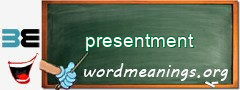 WordMeaning blackboard for presentment